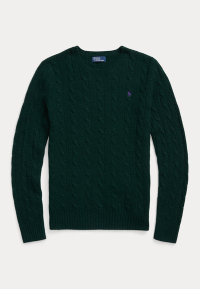 Polo Ralph Lauren CABLE KNIT WOOL CASHMERE JUMPER - Pullover - moss agate