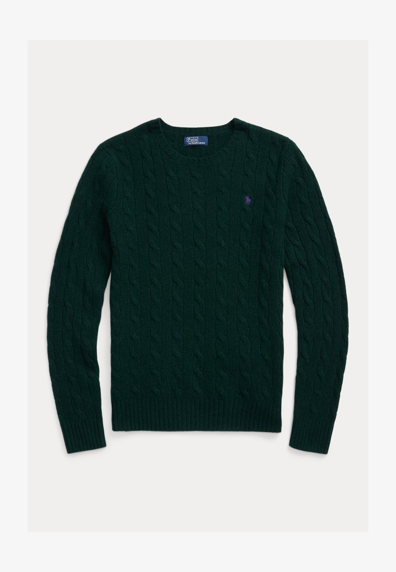 Polo Ralph Lauren CABLE KNIT WOOL CASHMERE JUMPER - Πουλόβερ - moss agate