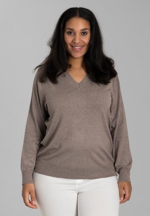 Bluse - beige melange