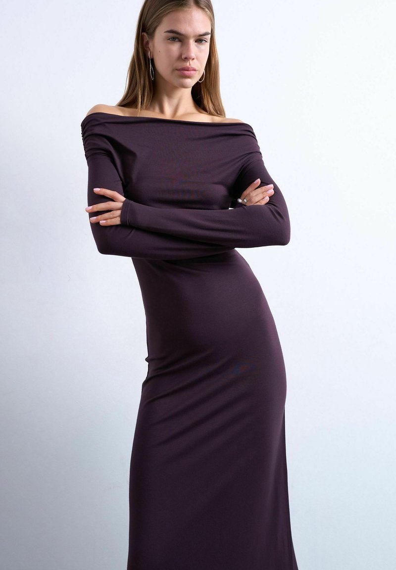 topshop jersey dress TSJOY Long - - burgundy/bordeaux liv