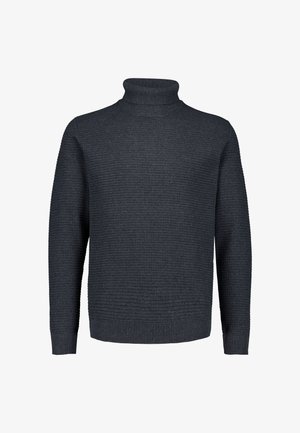 Lindbergh, LINDBERGH STRUCTURE ROLL-NECK KNIT - Striktrøje - charcoal