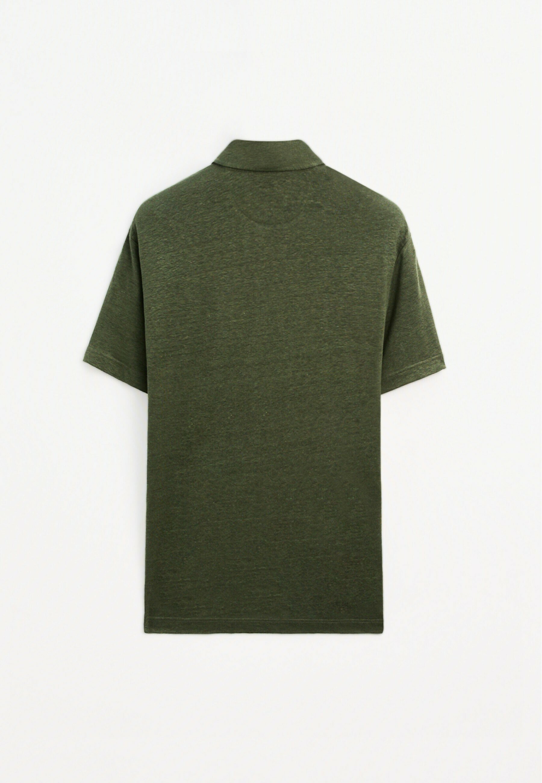 ★Massimo Dutti★ Short sleeve micro textured polo shirt Short sleeve micro-textured polo shirt · Moss Green, Cream