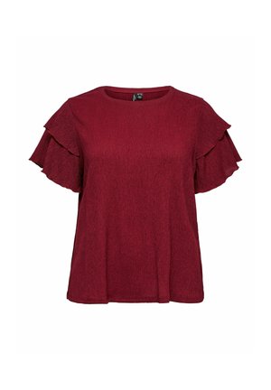Vero Moda Curve, T-SHIRT VMCAMANDA TOP - Blouse - biking red
