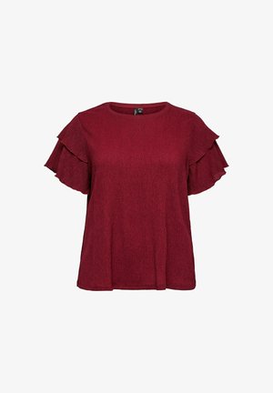 Vero Moda Curve, T-SHIRT VMCAMANDA TOP - Blouse - biking red