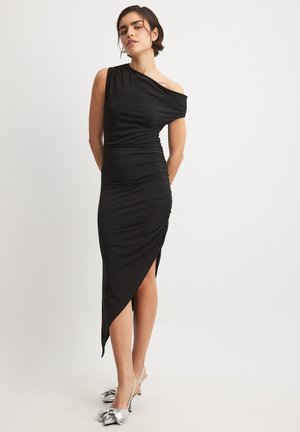 NA-KD ASYMMETRIC HEM MIDI - Šaty do práce - black