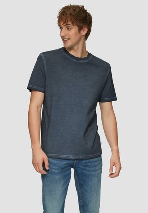 QS GEWASCHENES  MIT RUNDHALSAUSSCHNITT - T-shirt basic - tiefblau