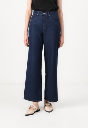 ONLHOPE WIDE LEG - Široké nohavice - dark blue denim