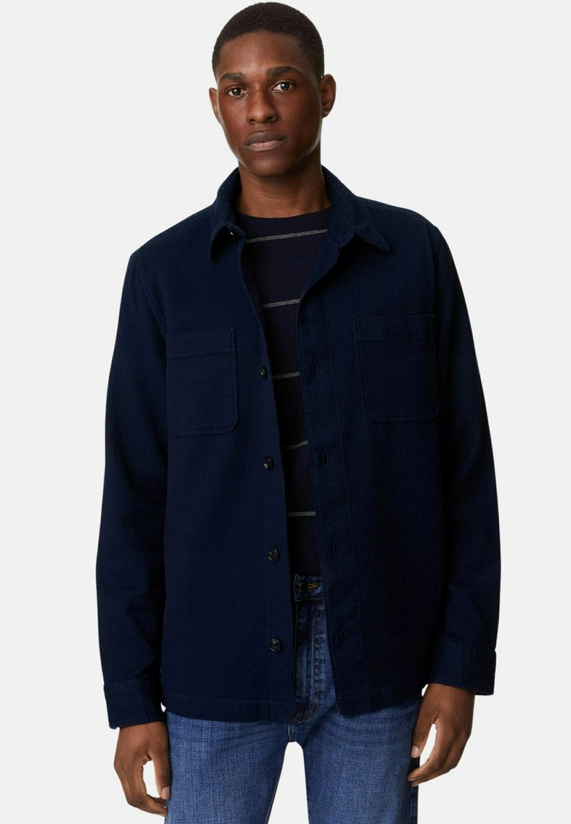 Marks & Spencer PURE COTTON WAFFLE OVERSHIRT - Let jakke / Sommerjakker - dark navy