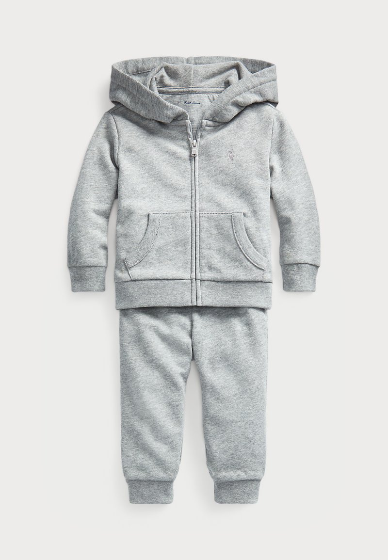 Polo Ralph Lauren FRENCH TERRY HOODIE & TROUSER SET - Fato de treino - light grey heather