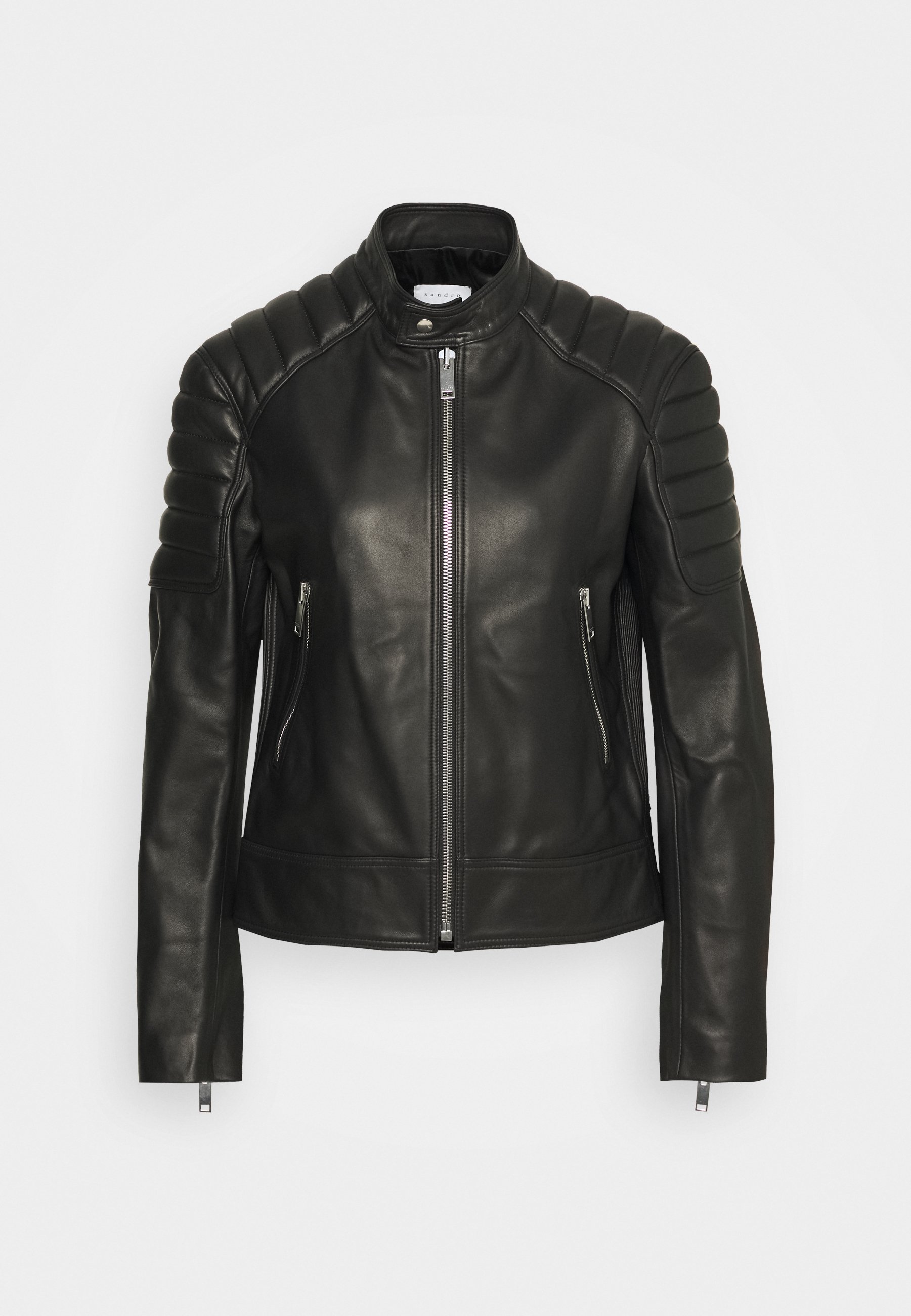 sandro Leather jacket noir/black Zalando - Main Image