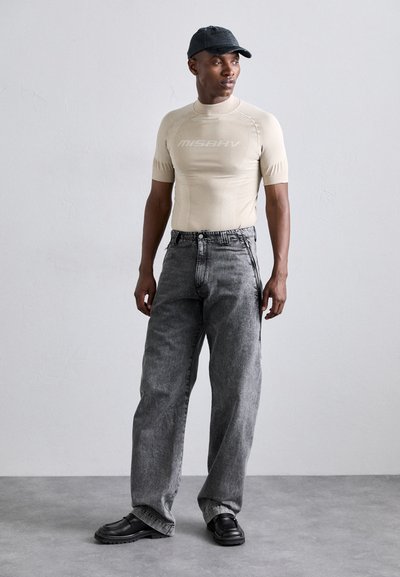 MISBHV Potiskana majica - beige