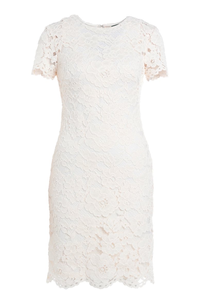 chinese dress ladies Ralph Lauren Lauren Women's Floral-Lace Racerback Sheath Dress (14, White)  at Amazon Women's Clothing store