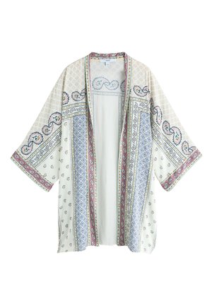 Next REGULAR FIT - LONG LINE KIMONO  . - Giacca leggera - ecru paisley
