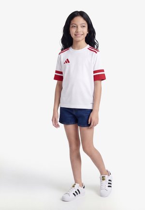 adidas Performance SQUADRA SHORT SLEEVE UNISEX - Bluză sport - weiss/rot