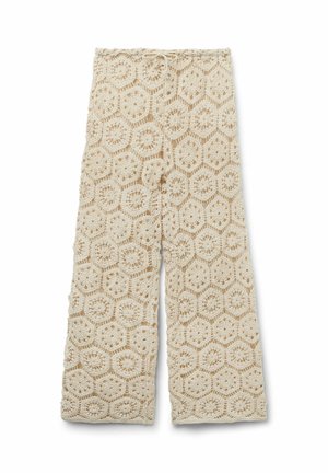 Calzedonia, CROCHET PALAZZO - Stoffhose - white