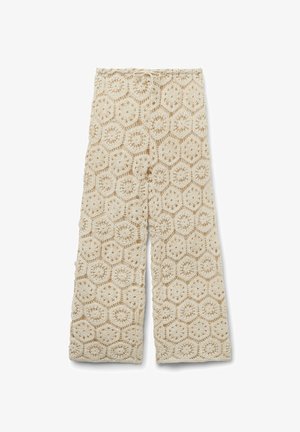 Calzedonia, CROCHET PALAZZO - Stoffhose - white