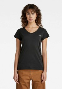 G-STAR EYBEN SLIM - Jednoduché tričko - dk black
