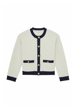 REGULAR FIT TIPPED  - Vest - cream navy