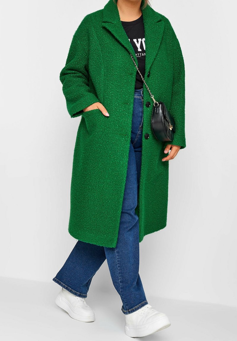 Yours Clothing Klasický kabát - green