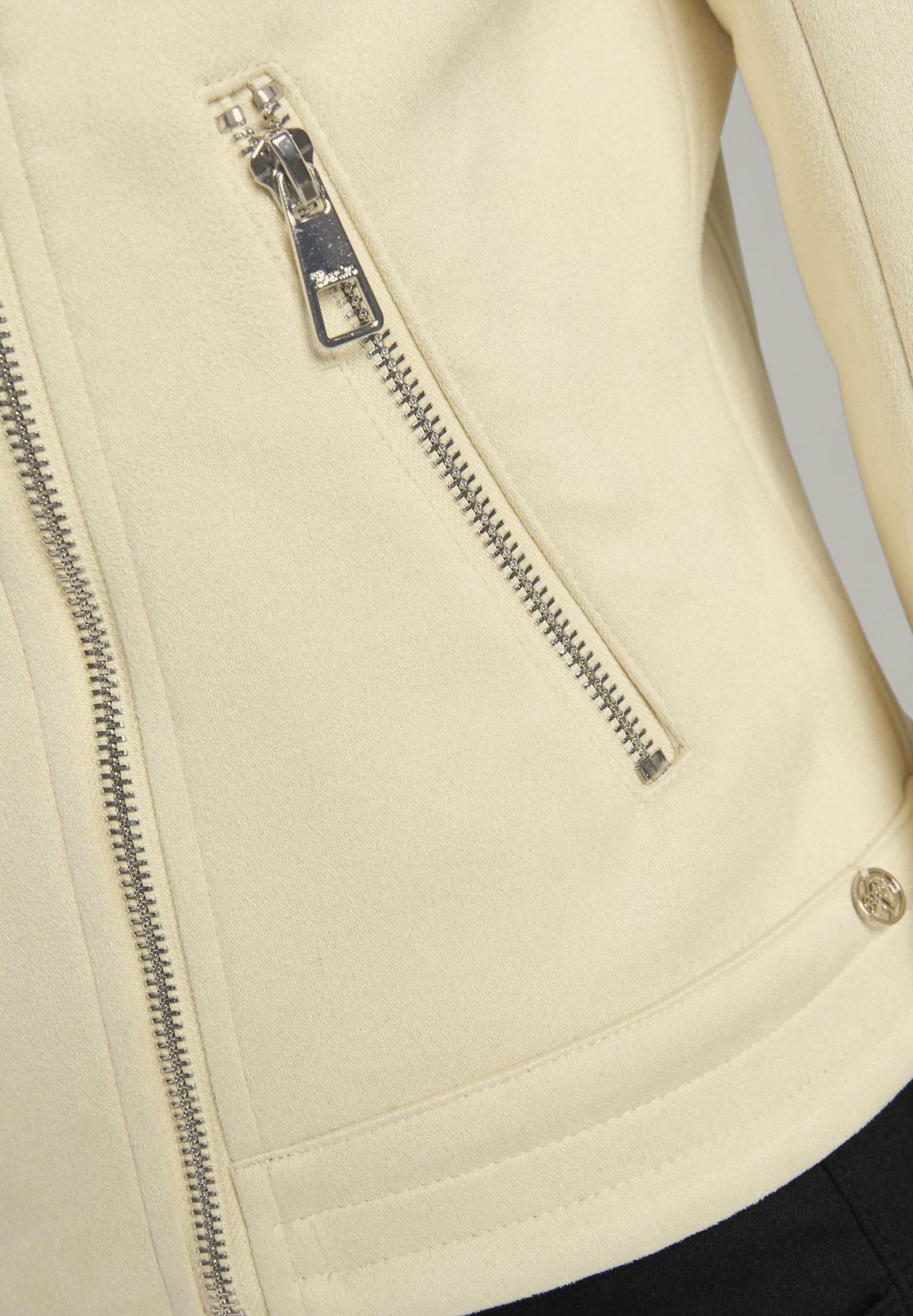 light yellow leather jacket