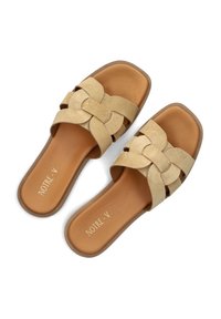 Notre-V Muiltjes - beige camel