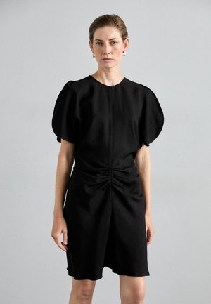 GATHERED WAIST MINI DRESS - Juhlamekko - black