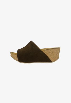 Wojas, KLAPKI DAMSKIE - Pantolette hoch - brown-