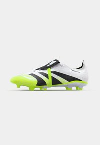 PREDATOR LEAGUE FOLD-OVER TONGUE FIRM GROUND/MULTI GROUND FOOTBALL BOOTS - Scarpe da calcio per terreni duri - footwear white/core black/lucid lemon