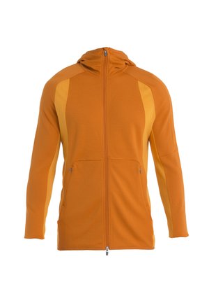 icebreaker, MERINO QUANTUM ZONEKNITZIP HOODIE - Sweatjakke - DARK ORANGE