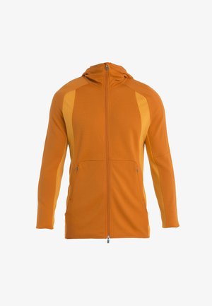 icebreaker, MERINO QUANTUM ZONEKNITZIP HOODIE - Sweatjakke - DARK ORANGE