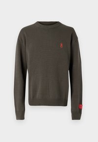 FLAME AND PRINTED LOGO - Jumper - green