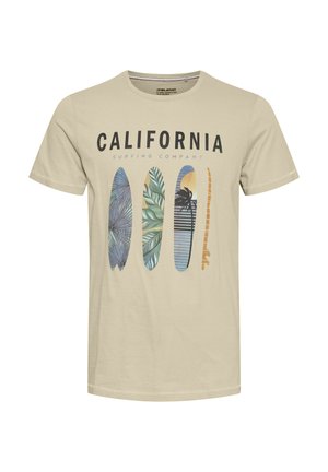 BHORIN - Nyomott mintás póló - oyster gray