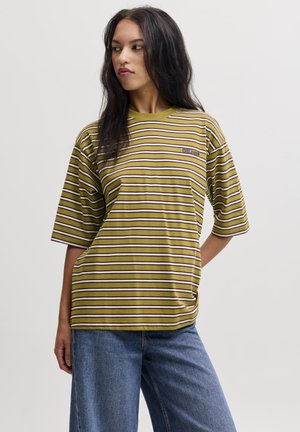 JJXX, JXRHEA LOOSE STRIPE TEE - Μπλουζάκι με στάμπα - green moss