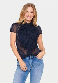 Saint Tropez - LILJASZ CRINKLE SS - Hemdbluse - night sky Thumbnail-Bild 1