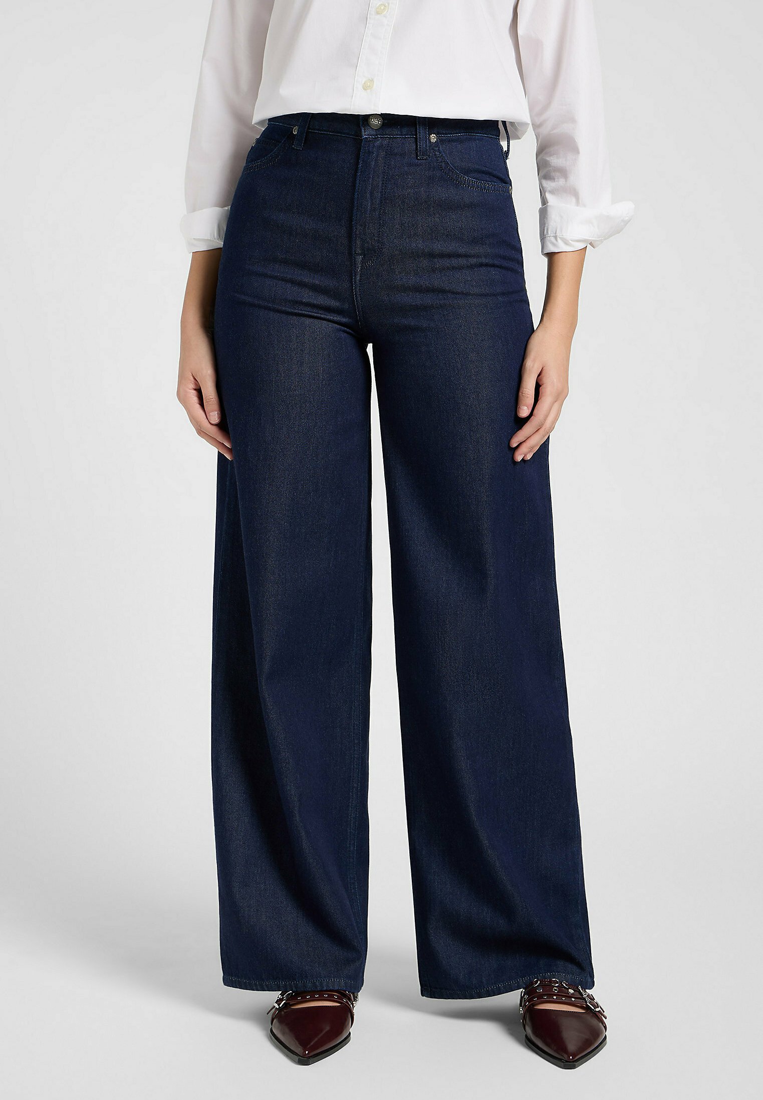 Jeans Boot Cut Express Taille Basse - Coupe Régulière, Stretch Foncé - Taille 4L - Occasion En Très Bon état