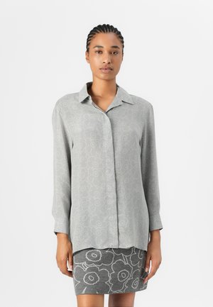 RUNSAS PIIRTO UNIKKO - Button-down blouse - grey/light grey