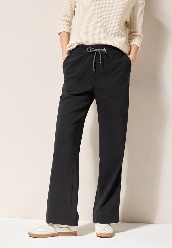 WIDE - Stoffhose - schwarz