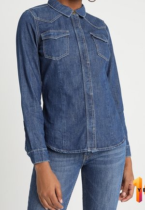 Skjortebluser - blue denim