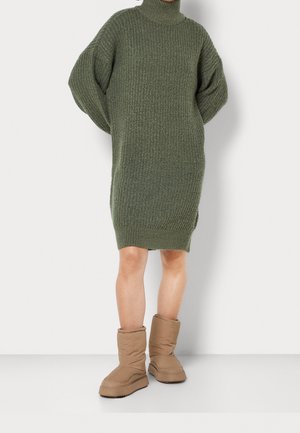 Gebreide jurk - khaki