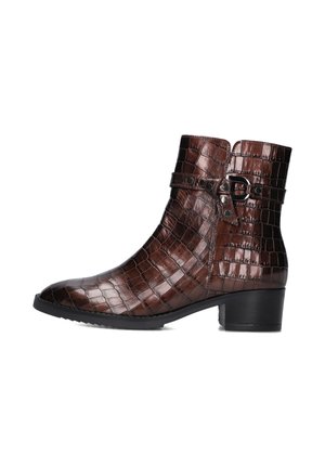 Cowboy/biker ankle boot - kroko nevada kupfer