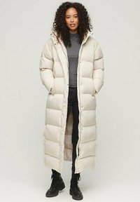 Superdry & Co MAXI HOODED PUFFER - Abrigo de invierno - rainy day grey