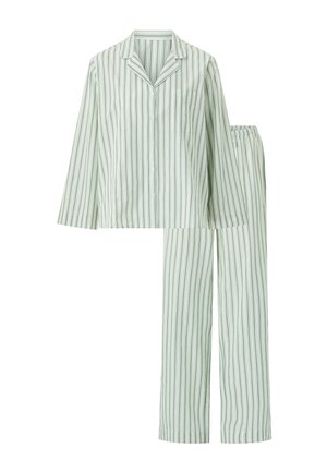 Ellos Collection, SCHLAFANZUG AUS FLANELL. - Conjunto de pijama - grün-weiß gestreift