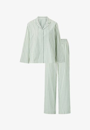 Ellos Collection, SCHLAFANZUG AUS FLANELL. - Conjunto de pijama - grün-weiß gestreift