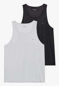 ESSENTIAL 2 PACK MUSCLE VEST WITH RACER BACK - Topper - light grey/black