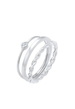 BICOLOR STACK - MIT KRISTALLEN VON SWAROVSKI® - Ringe - silver-coloured