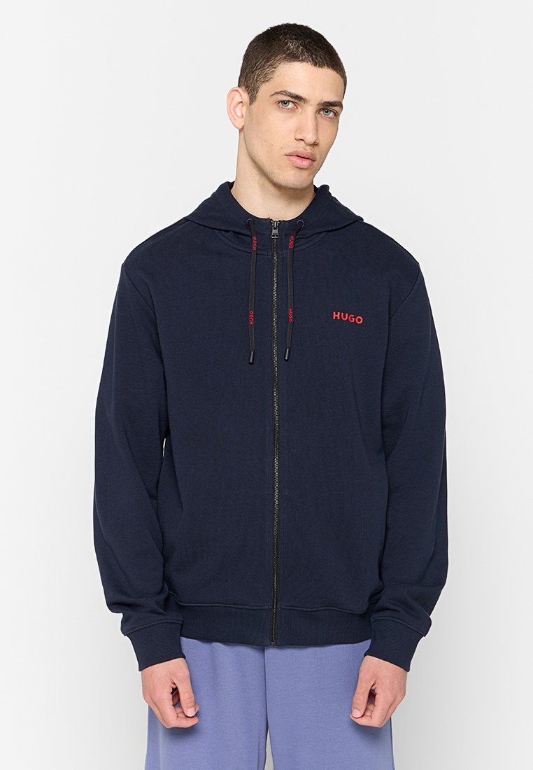 HUGO Sweater met rits donkerblauw