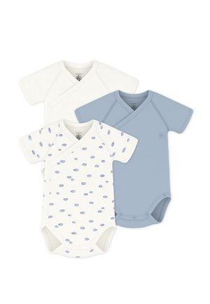 CROISÉS MANCHES  EN IMPRIMÉ  3PACK - Body - white blue