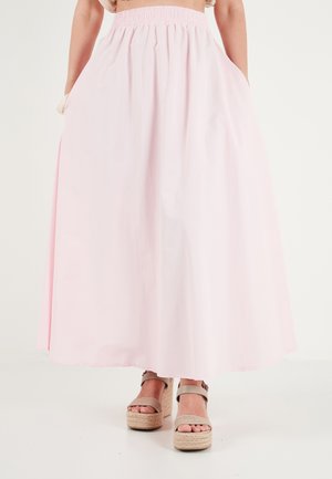 Lela & Buratti, LELA & BURATTI SKIRT REGULAR FIT - Maksiseelik - nude