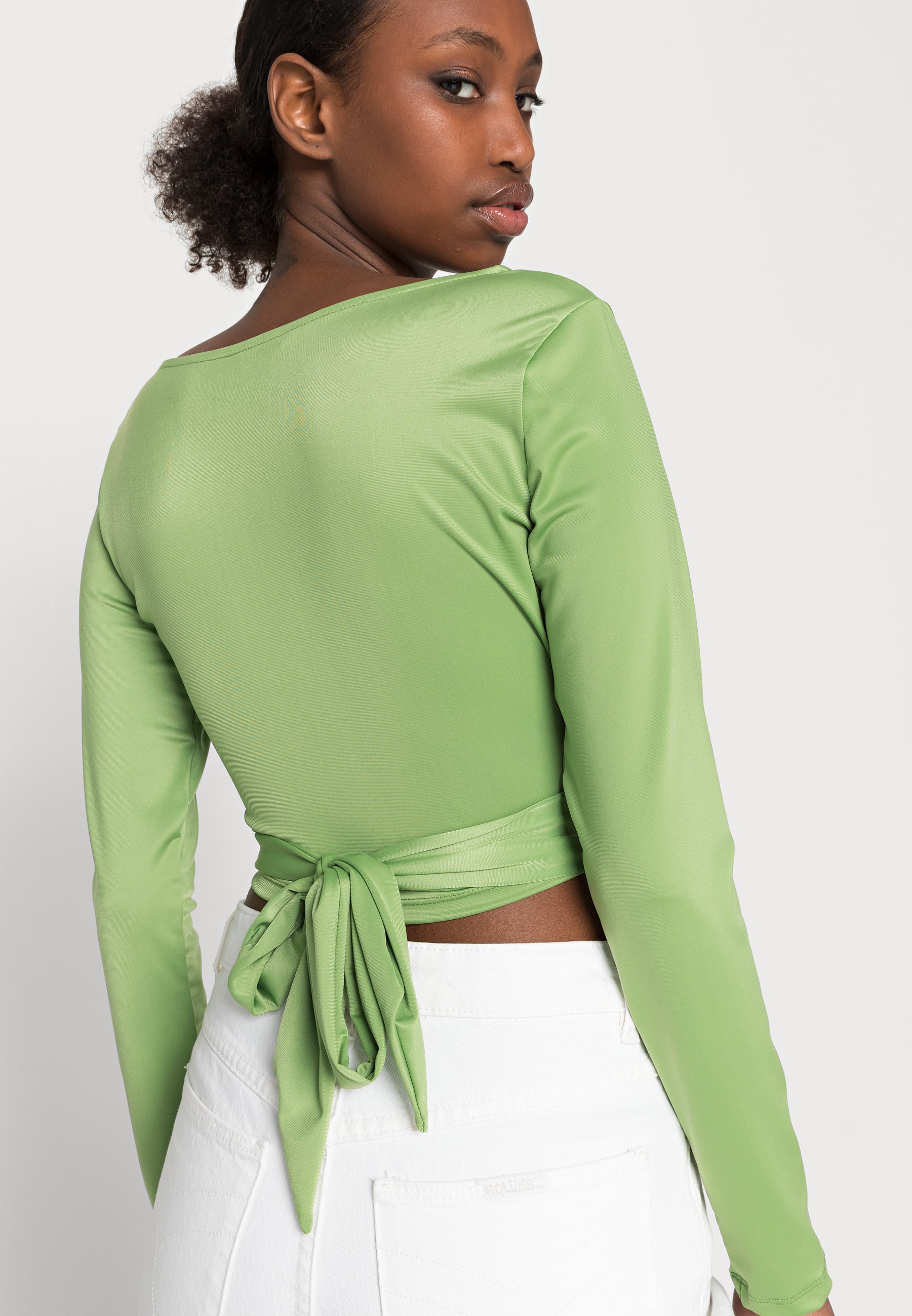 Monki Long sleeved top - green 