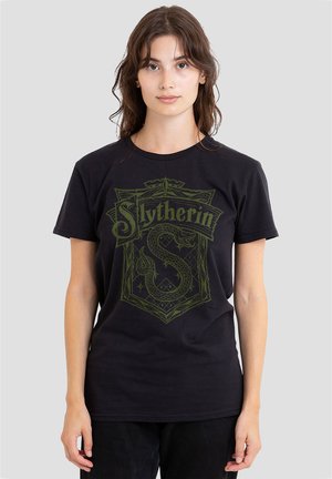 Harry Potter, HARRY POTTER SLYTHERIN SHIELD SKETCH - T-Shirt print - black